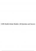 COPE Health Scholar Modules | 250 Questions and Answers. 