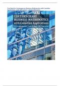 Test Bank for Contemporary Business Mathematics with Canadian  Applications, 12th edition By S. A. Hummelbrunne