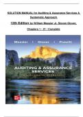 Solution Manual for Auditing & Assurance Services A Systematic Approach 12th Edition by William Messier Jr, Steven Glover, Douglas Prawit