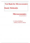 Test Bank For MicroEconomics 7th Edition By Glenn Hubbard, Anthony Patrick O'Brien (All Chapters, 100% Original Verified, A+ Grade) 