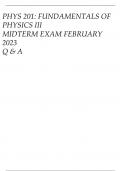 PHYS 201 FUNDAMENTALS OF PHYSICS III MIDTERM EXAM FEBRUARY 2023 Q & A.