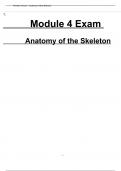 BIOLOGY 151 MODULE 4 QUIZ (Anatomy of the Skeleton) Questions and Answers 2024 - Portage Learning
