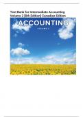 Test Bank for Intermediate Accounting  Volume 2 [8th Edition] Canadian Editio