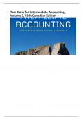 Test Bank for Intermediate Accounting,  Volume 2, 13th Canadian Editio