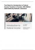 Test Bank for Introduction to Federal  Income Taxation in Canada, 44th Edition  (2023-2024) By Nathalie Johnston