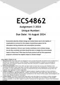 ECS4862 Assignment 3 (ANSWERS) 2024 - DISTINCTION GUARANTEED