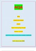 AQA GCSE COMPUTER SCIENCE 8525/2 Paper 2 Computing concepts Version: 1.0 Final *Jun238525201* IB/G/Jun23/E12 8525/2| QUESTION PAPER & MARKING SCHEME/ [MERGED] Marking scheme June 2023
