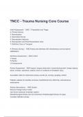 TNCC - Trauma Nursing Core Course Questions and Answers Latest Update (A+ GRADED 100% VERIFIED)