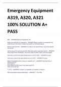 Emergency Equipment  A319, A320, A321 100% SOLUTION A+  PASS