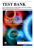 Test Bank for Lilley's Pharmacology for Canadian Health Care Practice, 4th Edition (Sealock, 2021), Chapter 1-58 | All Chapters