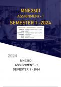 MNE2601 ASSIGNMENT 1 SEMESTER 1 2024