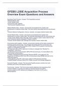 GFEBS L250E Acquisition Process Overview Exam Questions and Answers