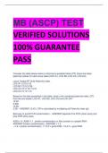 MB (ASCP) TEST COMPLETE  SOLUTIONS 100% GUARANTEE PASS