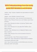 WGU Pathophysiology from the study guide 2024 Questions and Answers