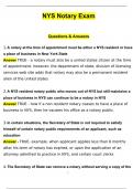 NYS Notary Exam 2024 Update With 100% Correct Answers Pdf