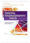 Test Bank For Digital Radiography and PACS, 3rd edition by Christi Carter MSRS RT(R) complete guide |THE LATEST EDITION 2024 | GRADED A+