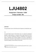 LJU4802 Assignment 1 Solutions Semester 1 2024