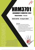 HRM3701 assignment 2 solutions  semester 1 2024