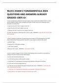 NU211 EXAM 2 FUNDAMENTALS 2024  QUESTIONS AND ANSWERS ALREADY GRADED 100% A+ 