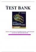 BASIC AND CLINICAL PHARMACOLOGY 15TH EDITION  KATZUNG TREVOR TEST BANK INCLUSIVE OF CHAPTERS 1-66 COMPLETE WITH EXPLAINED ANSWER
