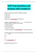 TCFP Prep Questions and Answers 2023 Graded A+