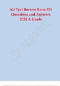 Ati Test Review Bank 551 Questions and Answers 2024 A Grade Ati Test Review Bank 551 Questions and Answers 2024 A Grade