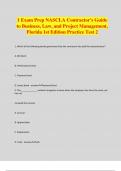 1 Exam Prep NASCLA Contractor's Guide to Business, Law, and Project Management, Florida 1st Edition Practice Test 2