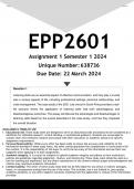 EPP2601 Assignment 1 (ANSWERS) Semester 1 2024 - DISTINCTION GUARANTEED