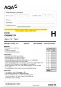 2023 AQA GCSE CHEMISTRY 8462/1H Paper 1 Higher Tier Question Paper & Mark  scheme (Merged) June 2023 [VERIFIED]