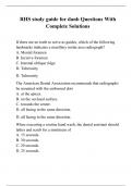 RHS study guide for danb Questions With Complete Solutions