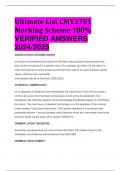 BEST ANSWERS Ultimate List CMY3701 Marking Scheme 100%  VERIFIED ANSWERS  2024/2025