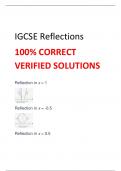 IGCSE Reflections 100% CORRECT VERIFIED SOLUTIONS