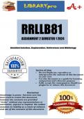RRLLB81 Assignment 2 Semester 1 ( 4 - Topics) With Footnotes & Bibliography !!