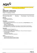 2023 AQA AS ENGLISH LANGUAGE 7701/2 Paper 2 Language varieties Question Paper & Mark  scheme (Merged) June 2023 [VERIFIED] AS ENGLISH LANGUAGE