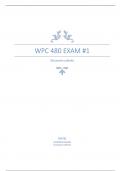 WPC 480 Exam #1