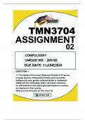 TMN3704 ASSIGNMENT 02 DUE 11 JUNE 2024 SHORT QUESTIONS ON TEACHING AND LEARNING MATHEMATICS
