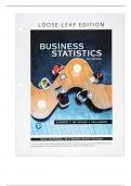 Test Bank For Business Statistics, 4th Edition By Norean Sharpe, Richard Veaux, Paul Velleman