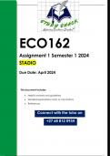 ECO162 (STADIO) Assignment 1 (QUALITY ANSWERS) Semester 1 2024 