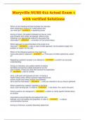 Maryville NURS 612 Actual Exam 1 with verified Solutions