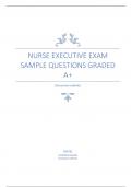 Nurse Executive Exam Sample Questions