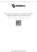 Tina Jones Comprehensive Assessment Transcript, Subjective, Objective, Documentation Data