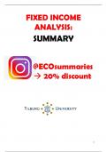 Fixed Income Analysis - Summary - Tilburg university - MSc Finance
