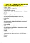 VTNE Practice Test B Questions With Correct Answers Latest Updated 2024/2025 (Graded A+)