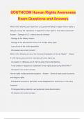 SOUTHCOM Human Rights Awareness Exam Questions and Answers