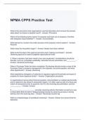 NPMA CPPS Practice Test 100% Solved