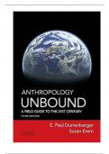 Test Bank For Anthropology Unbound A Field Guide to the 21st Century, 3rd Edition By E. Paul Durrenberger