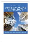 Solution Manual For Quantitative Analysis for Management 13th Edition By Barry Render Ralph Stair Michael Hanna Trevor Hale