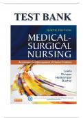 Medical-Surgical Nursing Assessment and Management of Clinical Problems 9th Edition Test Bank