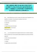 RICARDOS 3RD YEAR SECOND TEST  (CODE??) CH.1-9 EXAM | QUESTIONS &  100% CORRECT ANSWERS (VERIFIED) | LATEST UPDATE | GRADEA+