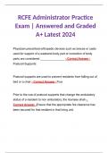 RCFE Administrator Practice Exam | Answered and Graded A+ Latest 2024